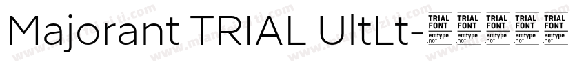 Majorant TRIAL UltLt字体转换